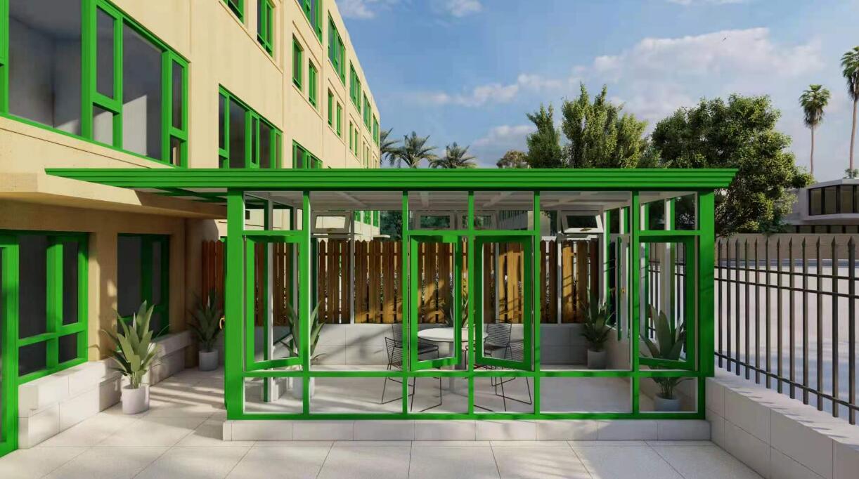 帝力木纹玻璃房